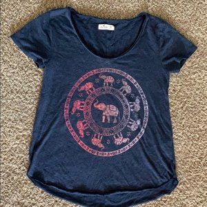 HOLLISTER Lady's short sleeves top sz S  grayish blue